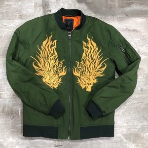 Guess Men's Explorer Embroided Bomber Jacket